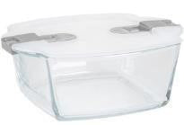 Square Bowl with Lid Caramel Size 1