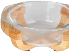 Bowl With Wooden Stand Sofia Size 1