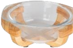 Bowl With Wooden Stand Sofia Size 2